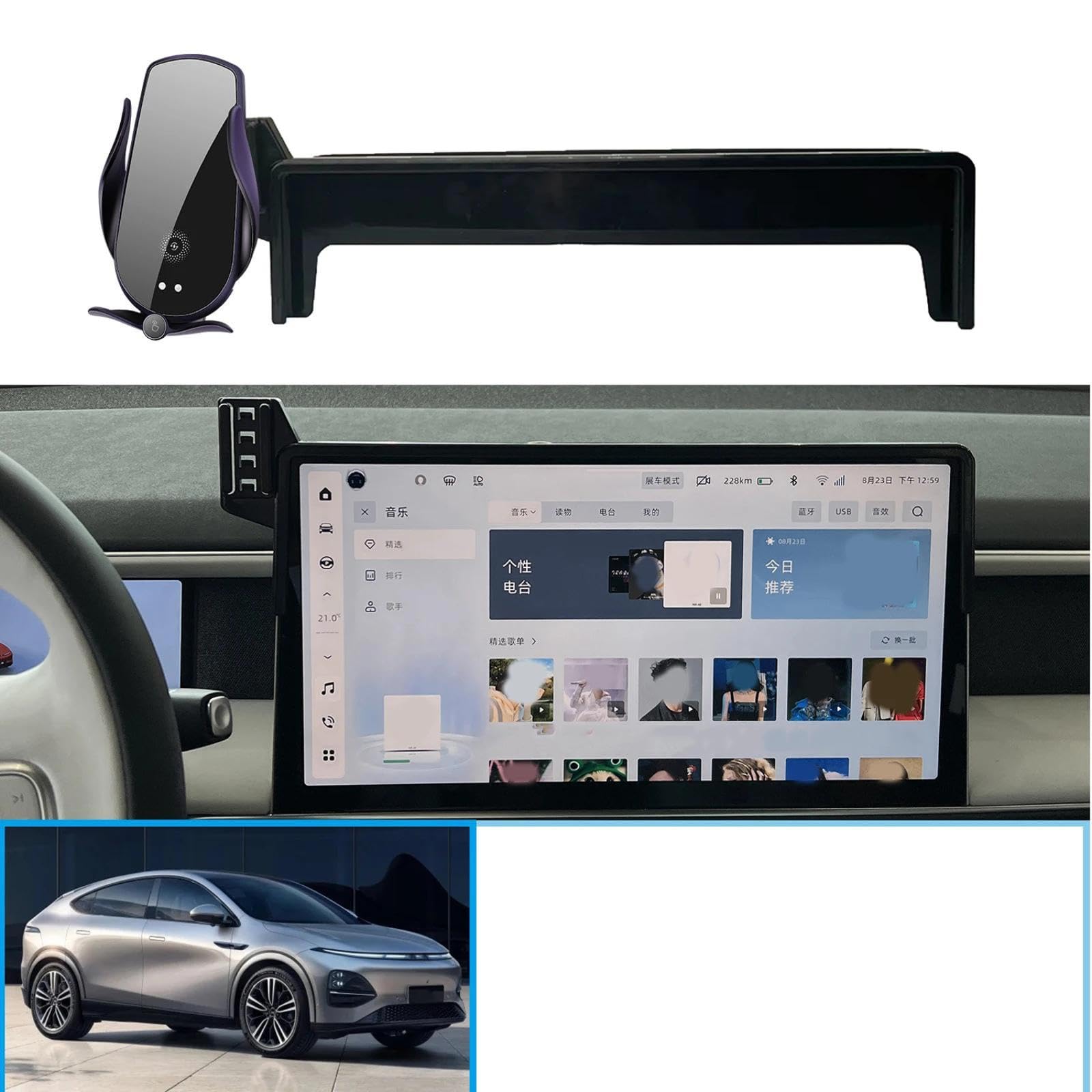Soporte Móvil Coche para Xpeng G6 2023-2025, Soporte para teléfono móvil para Coche Soporte para GPS Soporte de navegación