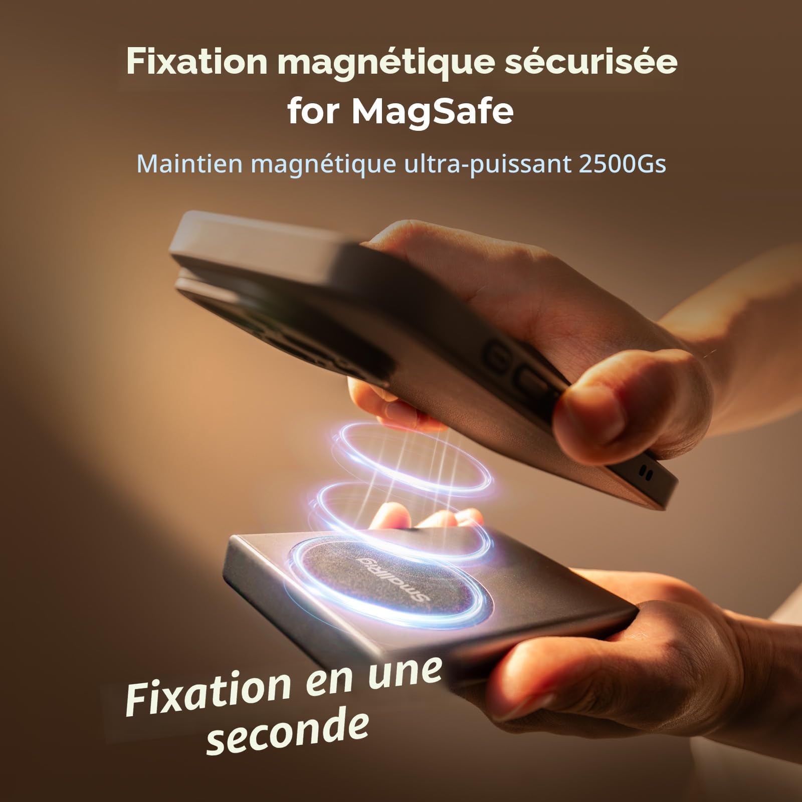 SMALLRIG Écran de Surveillance pour Téléphone avec Contrôle sans Fil, Enregistrement sans Fil 1080p, Moniteur Vidéo avec Support pour Griffe Froide pour iPhone17/16/15/14/13/12-4850B