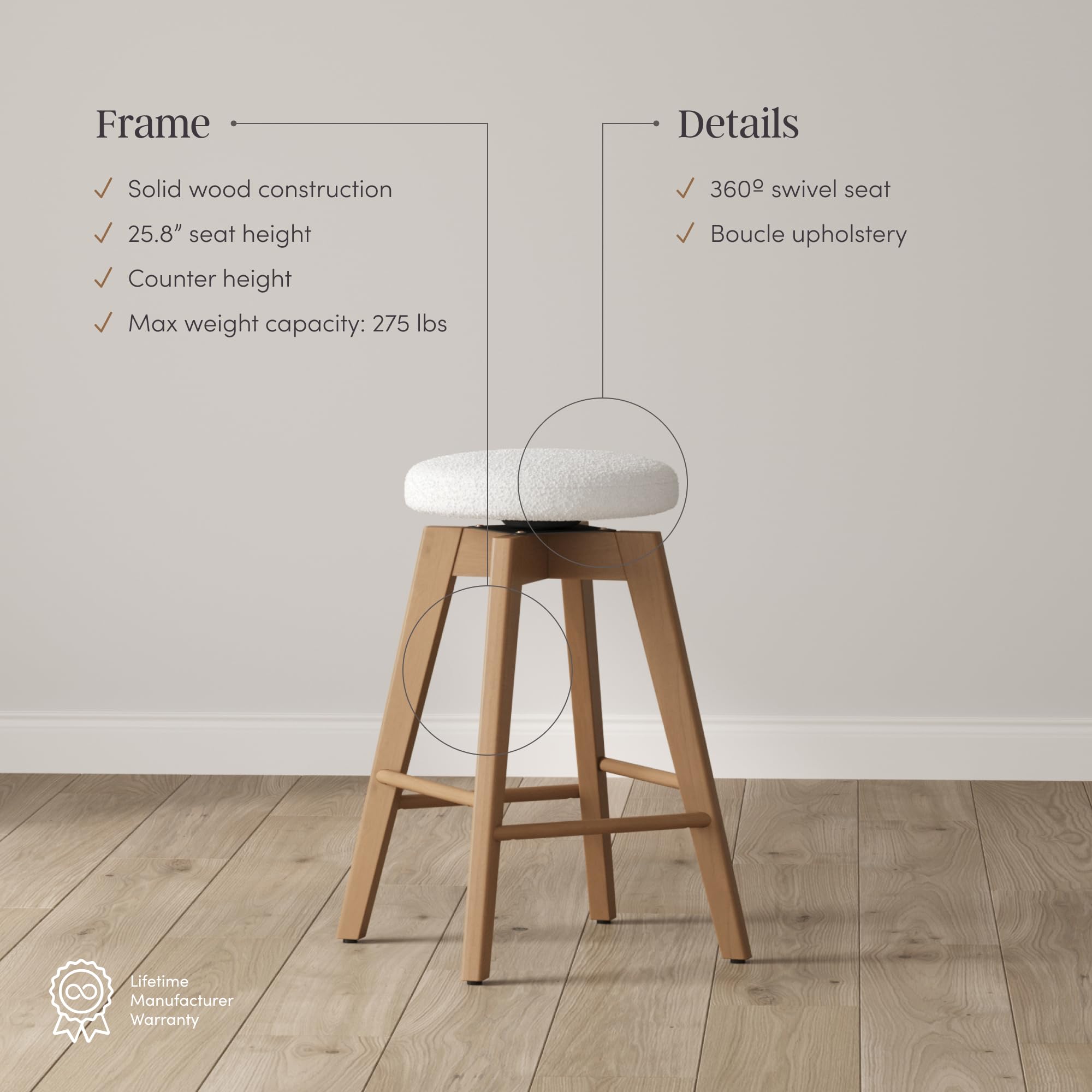 Amazon.com: Nathan James Amalia Bohemian Swivel Bar Stool