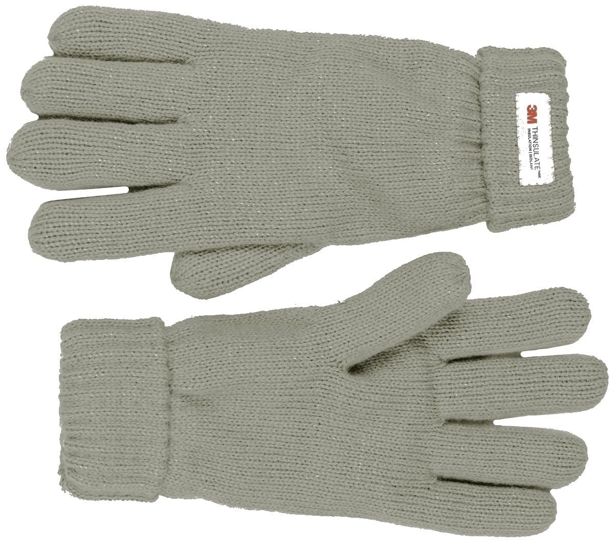 Ssp Hats Women's Grey Knitted Gloves With Authentic Thinsulate™ Lining - One Size
