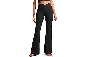 CRZ YOGA Butterluxe Crossover Flare Leggings for Women