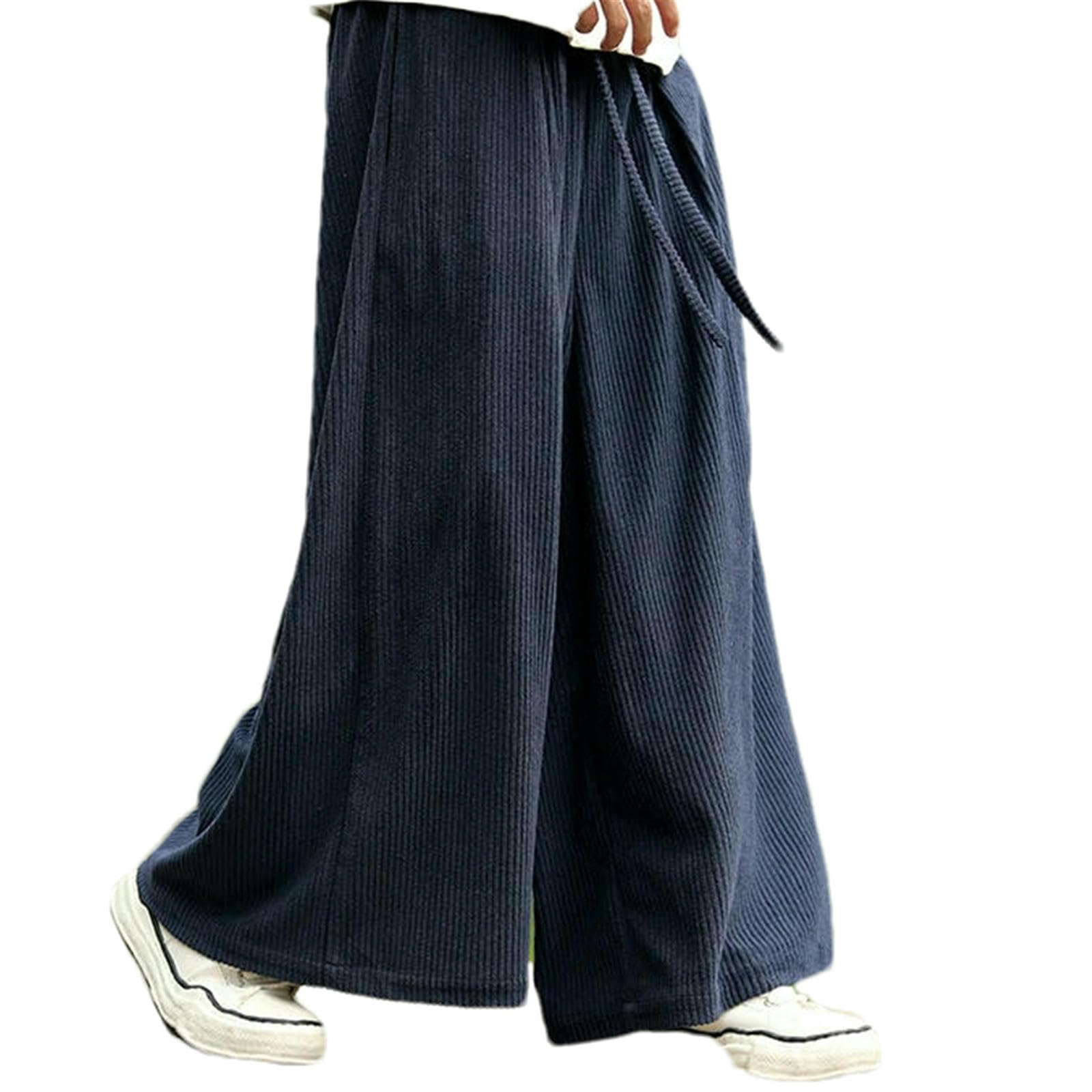 Pantaloni cargo da uomo in velluto a coste da uomo primavera autunno streetwear harem pantaloni invernali jogger pantaloni a gamba larga