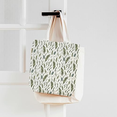 Miniatura 5 de Whaline 12 paquetes de tela de algodón de Navidad de 18 x 22 pulgadas acuarela verde árbol de Navidad impreso cuartos de grasa acolchados cuadrados