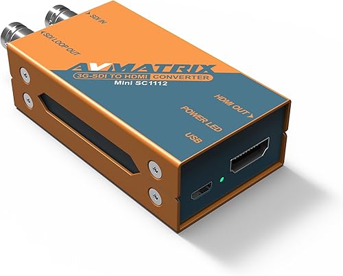 Miniatura 9 de AVmatrix SC1112 3G-SDI a HDMI Mini convertidor, conveniente para usuarios con conectores SDI y HDMI de tamaño completo, tamaño de bolsillo y fácil