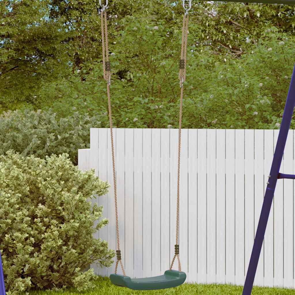Verstellbarer Schaukelsitz für Kinder grün aus PE, 37 x 16 x 9 cm, bis 50 kg, für Spielturm Zubehör, Schaukel, Kletterseil und Kletterwand, Garten Spielplatz draußen mit Montage Ersatzteil
