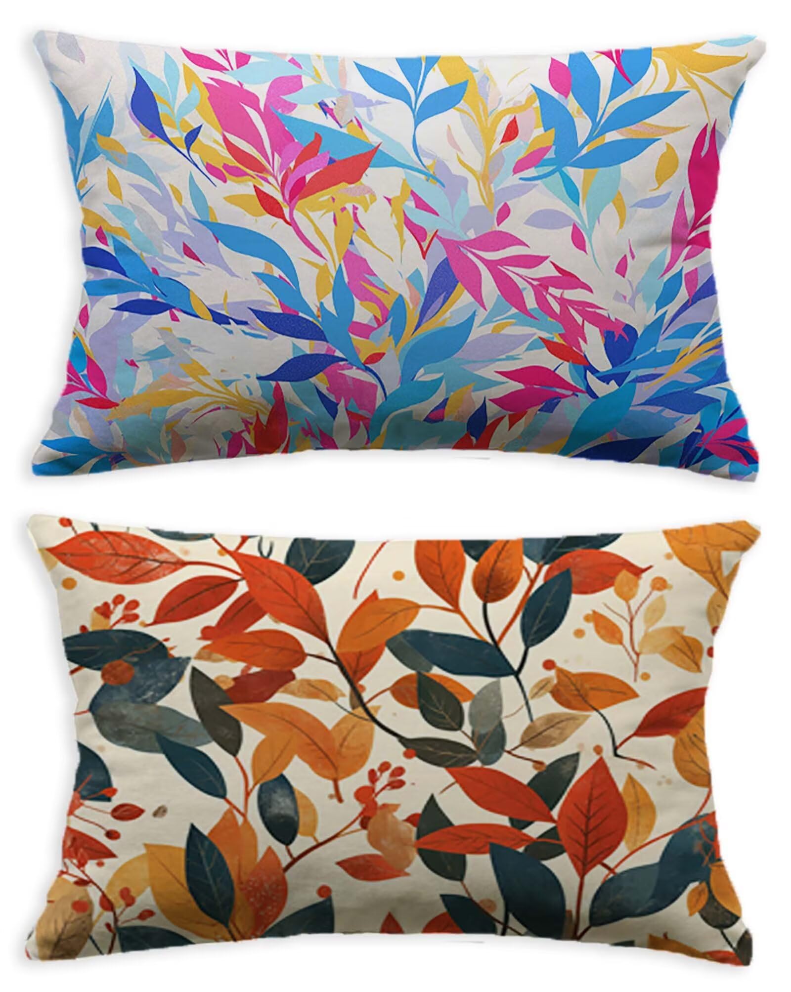 Housse de coussin couleur taie oreiller 40x80 lot de 2 velours salon