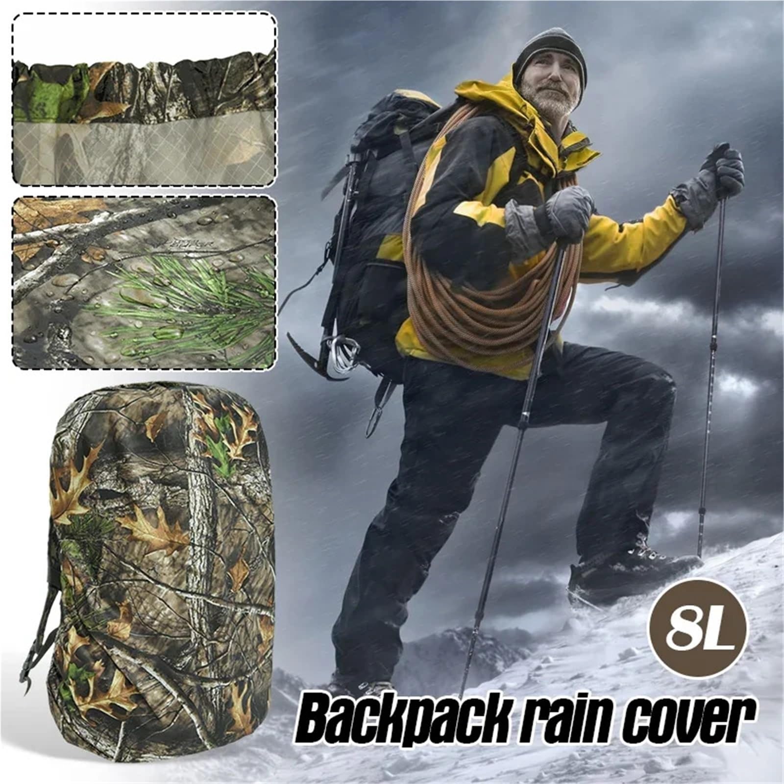 Coprizaino Impermeabile 80L Backpack Rain Cover Outdoor Mountaineering Hiking Camping Bag Waterproof Dustproof Portable