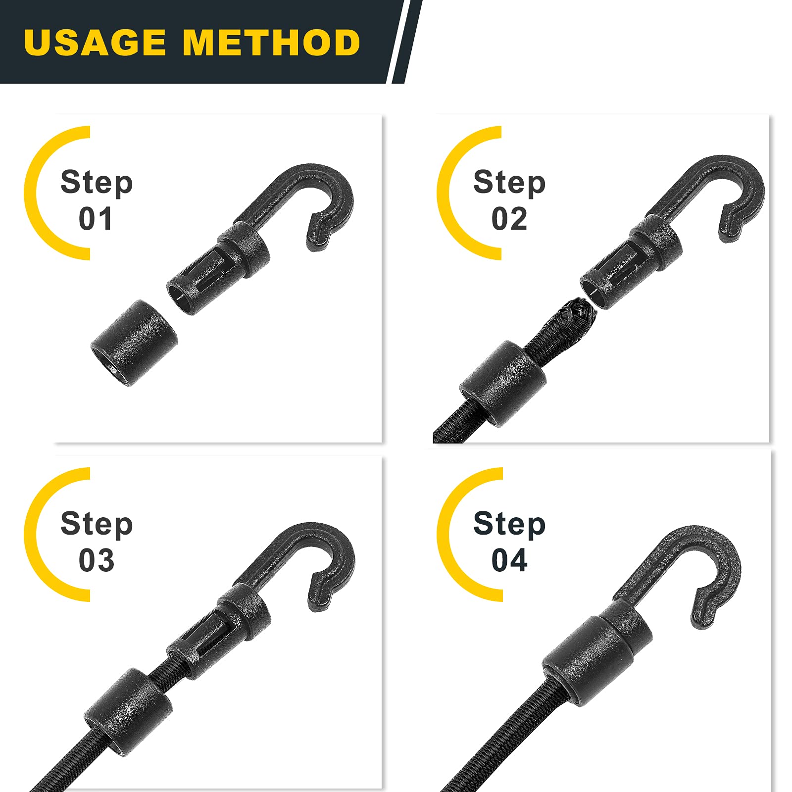 28 Corde Elastiche Con Ganci Da 40kg - Set Elastichi Resistente Per Esterno Con Clip - Foto 5