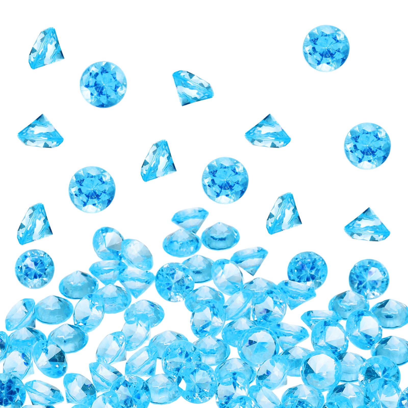 M METERXITY 100-Pack Acrylic Diamond Shaped Fake Gems 20mm Clear