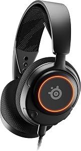 SteelSeries Arctis Nova 3 – Cuffie da gioco multisistema – Driver Hi-Fi – Audio spaziale a 360° – Luci RGB – Padiglioni AirWeave in memory foam – Super leggere – PC, PS5, PS4, Switch