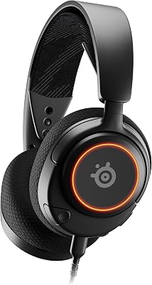 SteelSeries Arctis Nova 3 – Cuffie da gioco multisistema – Driver Hi-Fi – Audio spaziale a 360° – Luci RGB – Padiglioni AirWeave in memory foam – Super leggere – PC, PS5, PS4, Switch