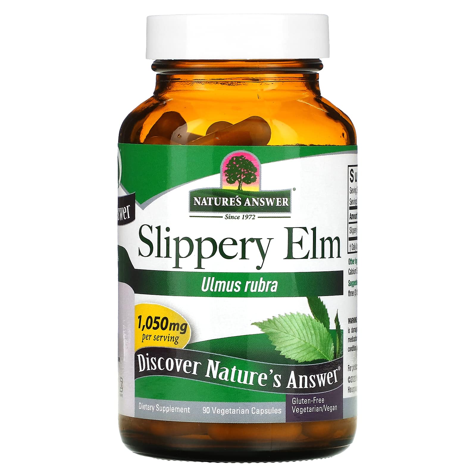 Nature's Answer Slippery Elm Bark, Vegetarian Capsules, 90-Count — Amazon image 3