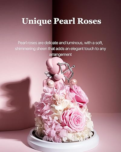 Miniatura 6 de JoyFlower Regalos para el día de San Valentín para ella, regalos de cumpleaños para mujeres, regalo de oso de rosas preservadas, cumpleaños, regalo