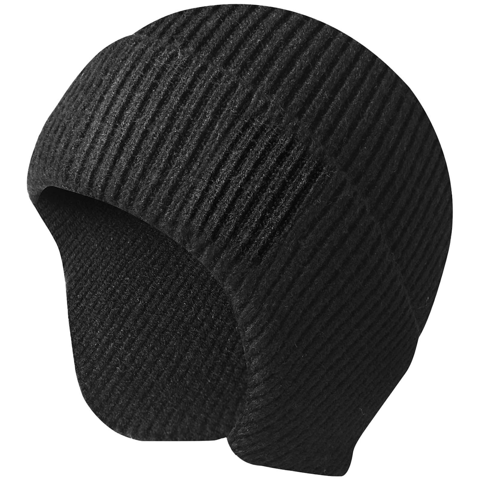 TUVATU Winter Beanie with Ear Flaps Warm Knit Hat for Men Women Knit Cap with Earflaps for Cold