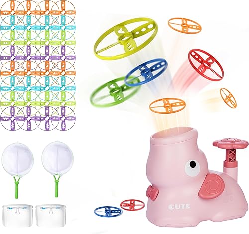 Juguetes al aire libre para mayores de 3 años, juego de captura de mariposas de elefante, lanzador de discos voladores, juguetes exteriores para