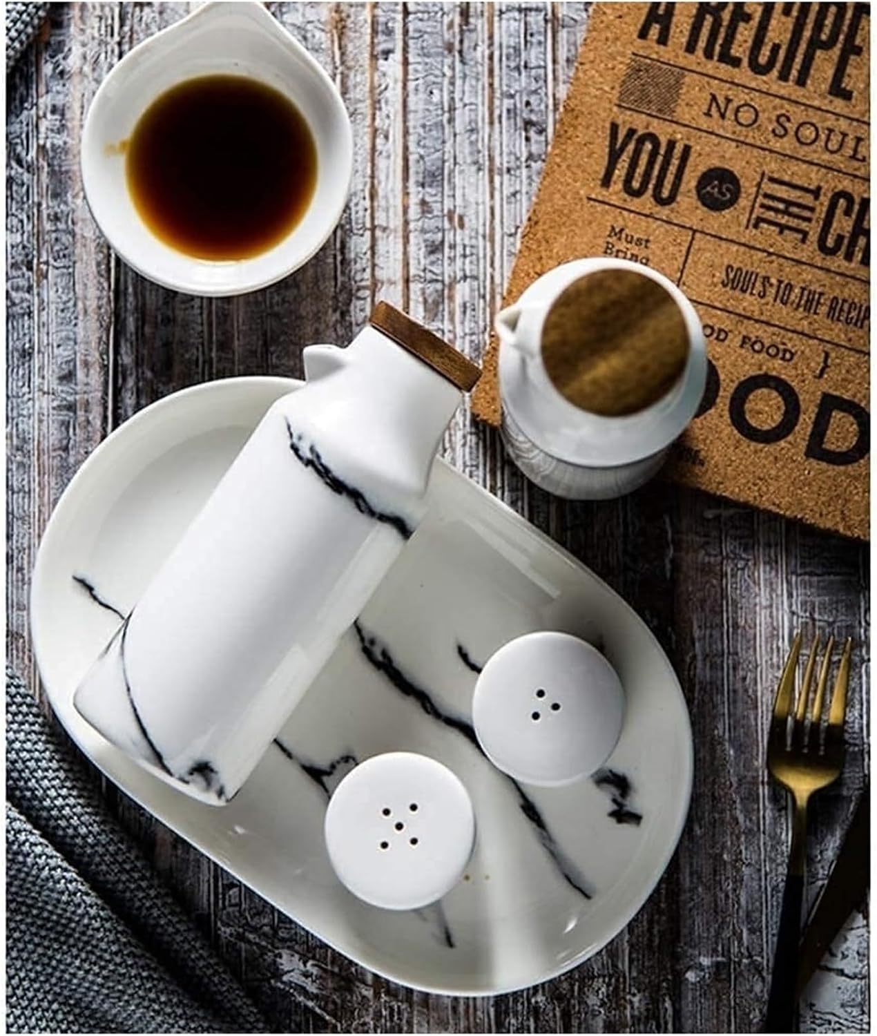 Oil and Vinegar Dispenser Oil and Vinegar Dispenser, Japanese Ceramic Oil Pot/Seasoning Bottle/Vinegar Bottle/Soy Sauce Bottle Cooking