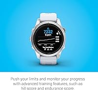 Vista 6 de Garmin epix Pro (Gen 2), 42mm, High Performance Smartwatch, Advanced Training Technology, Built-in Flashlight, Whitestone Silver with Whitestone Band