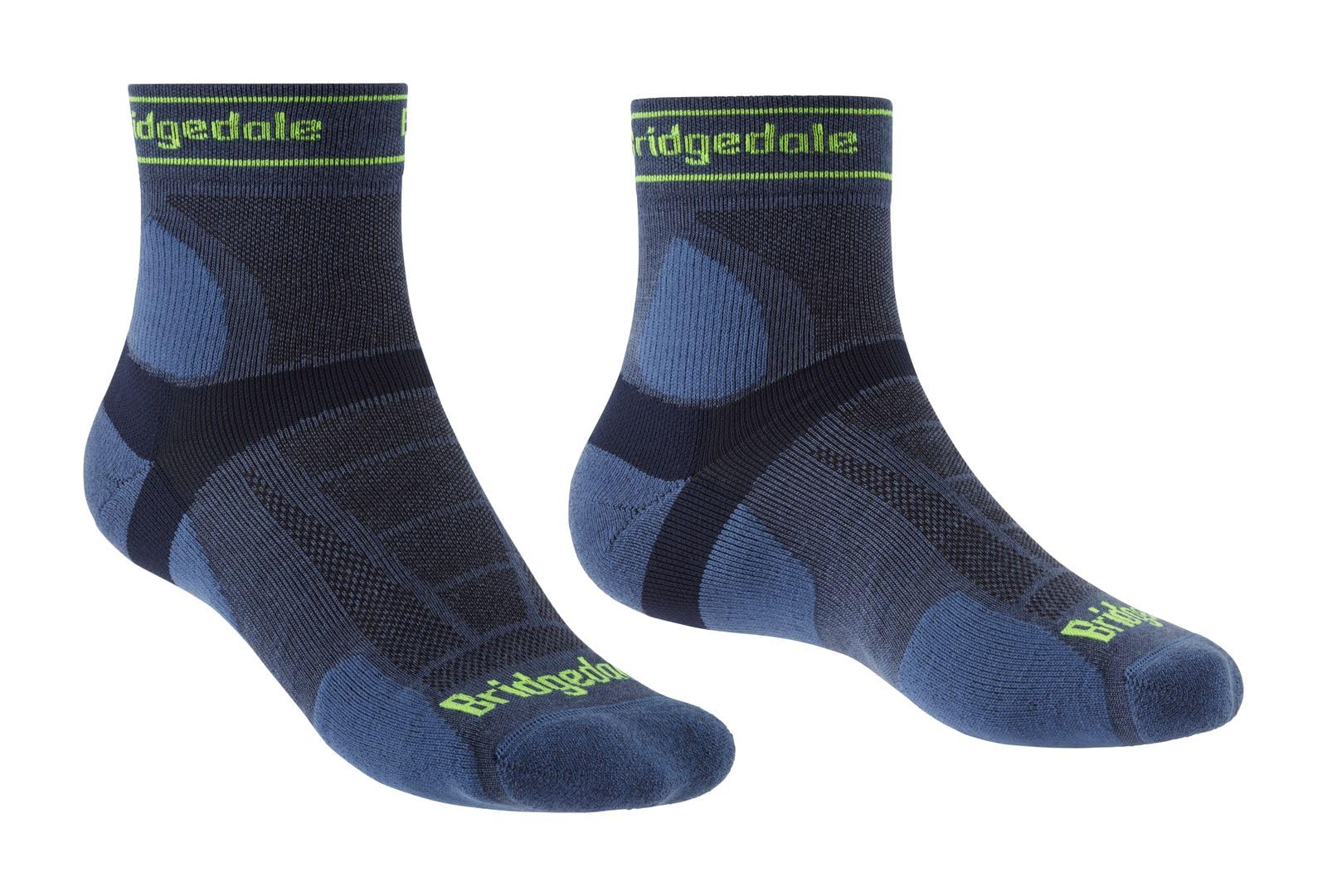 Bridgedale Socks Bridgedale Men's Ultra-Lightweight T2 Merino Run Mini-Crew SocksUk: 9-11.5Blue from B&Q