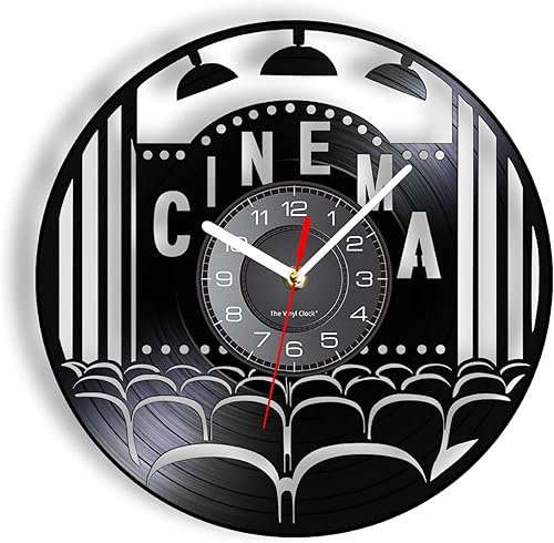 Reloj de pared  Reloj de vinilo de corte de 12 pulgadas, Gramófono, Lp, para colgar en la pared, para fanáticos del cine