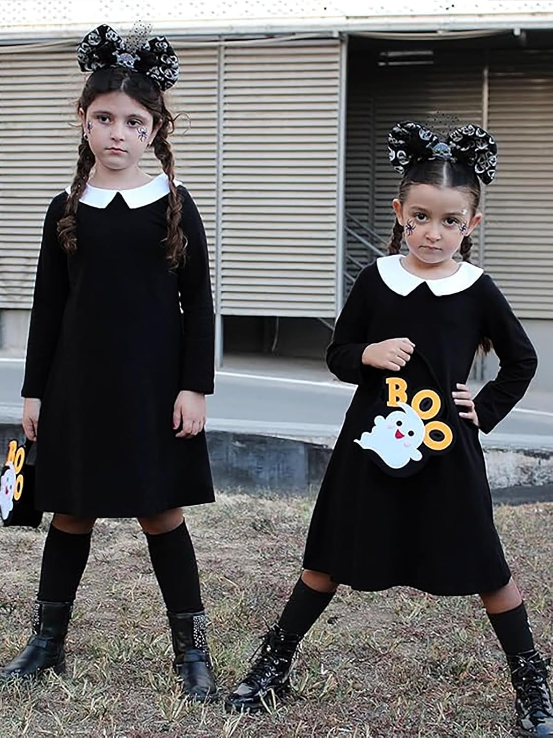 Girls Long Sleeve Dress Casual Vintage Peter Pan Collar Outfit Swing Party Dress Age 5-14 Years - Image 4