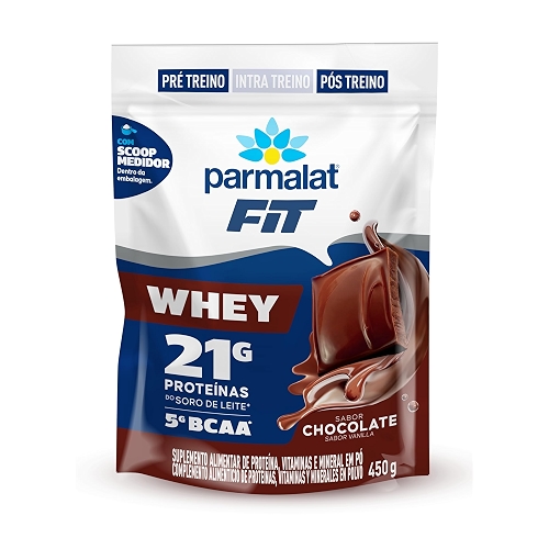 Whey Protein Concentrado Chocolate Parmalat Fit 450g