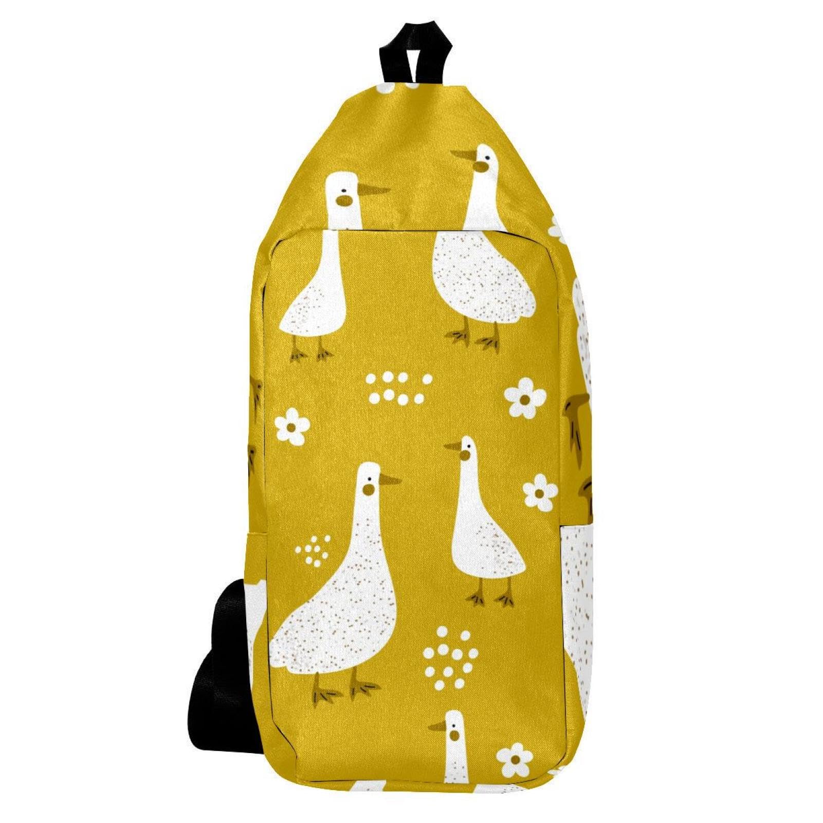 Mochila bandolera de gansos en el prado para tu alegría 6