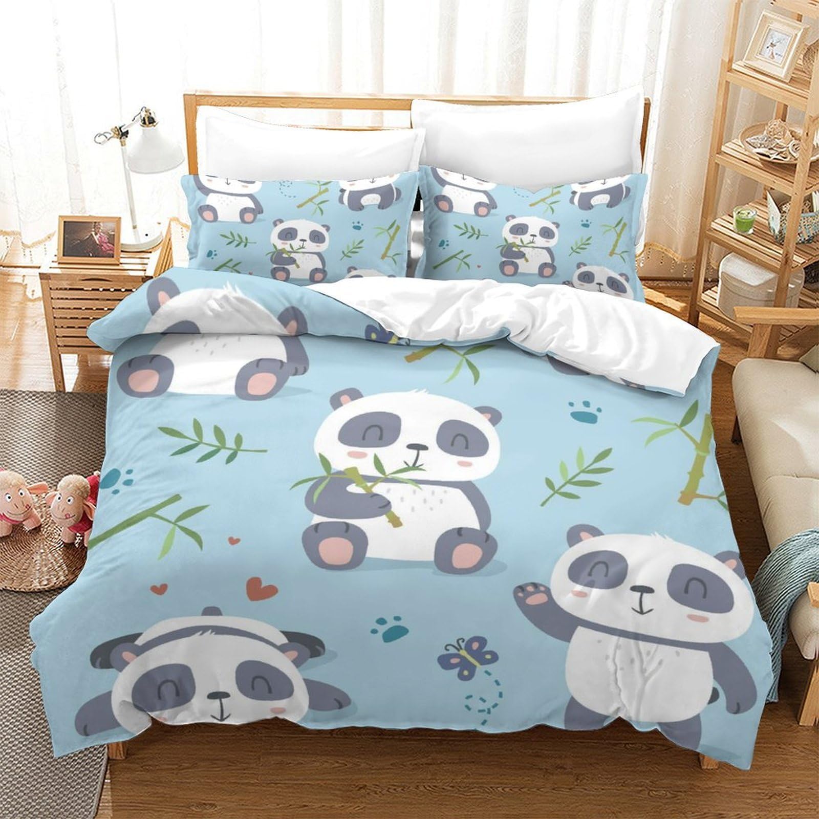 Parure de lit panda kawaii idée cadeau idéale pour filles et garçons