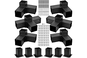 3-Way Pergola Metal Brackets for Maximum Joint Support (Set of 12)