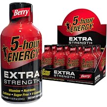 5 Hour Energy Strong Berry Flavor, 12 Bottles
