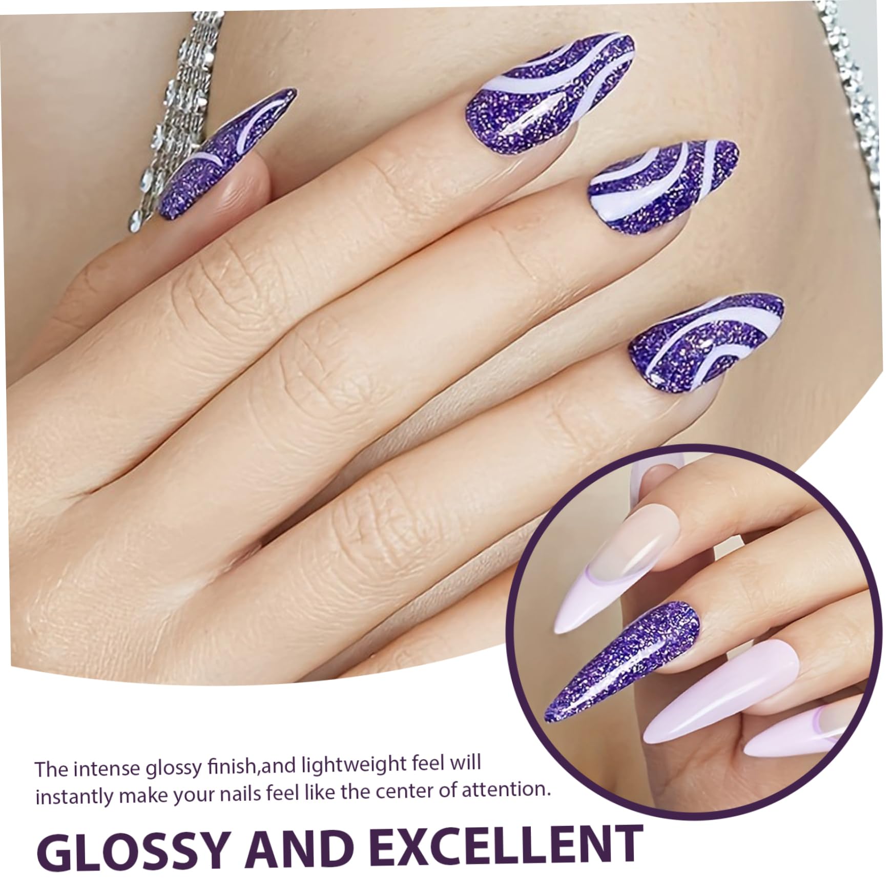 Kit de poudre de trempage pour ongles, 4 couleurs, sans danger pour la peau, comprend une base activatrice/couche finition, un pinceau, un bâton tampon, violet, bleu, longue durée, pour débutants