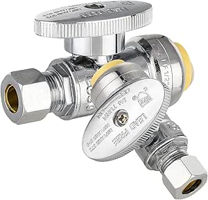 5-Pack 1/2 Inch Push Fit Ball Valves With Drain - Lead-Free Brass PEX Fitting For Copper CPVC Pipes