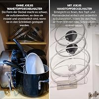 joeji's Kitchen 5 szintes edényfedél tartó szekrényre - ragasztós rögzítés fúrás nélkül 5