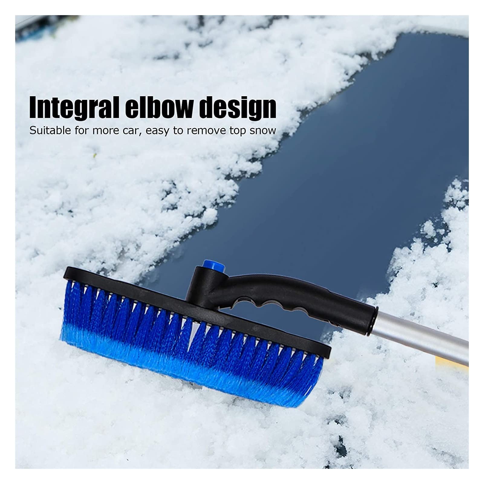 Raschietto di Ghiaccio Seacanl, Spazzola di Neve, allungabile per Auto (Blu) (Color : Blue)