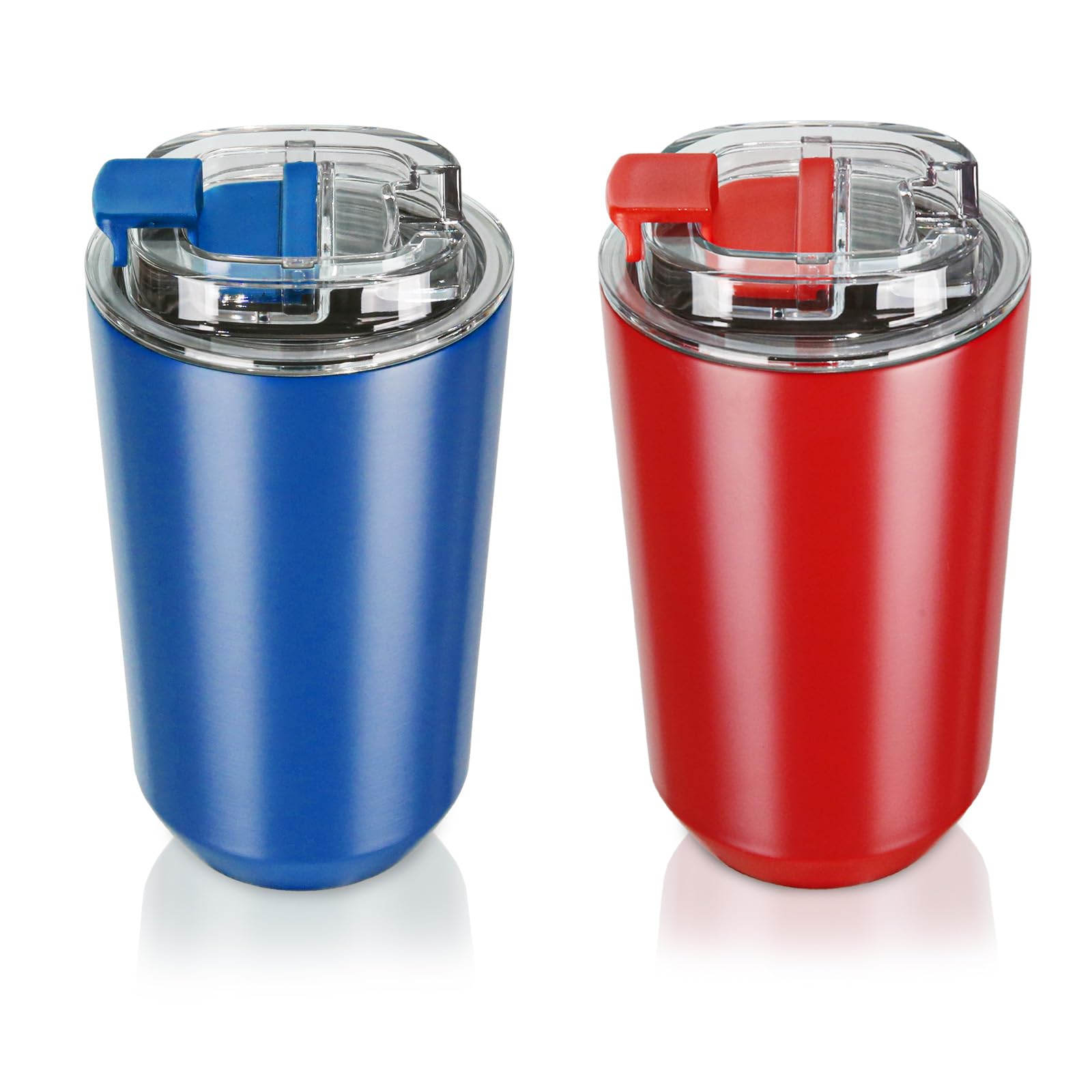 Puraville2 Pack Insulated Tumblers With Lid 14 Oz Travel Coffee