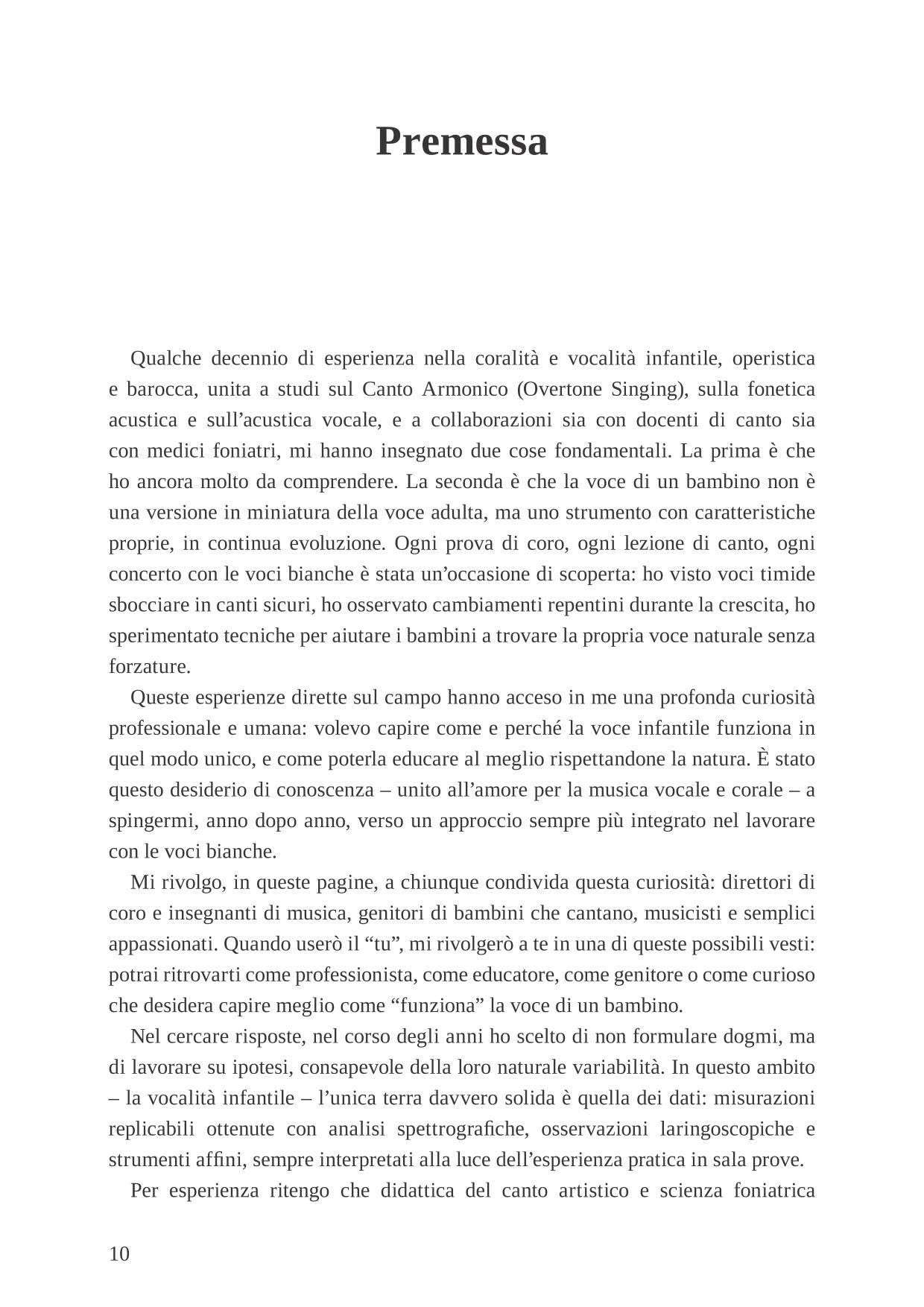 Voci bianche. Acustica, fisiologia vocale ed educazione corale. Metodo
