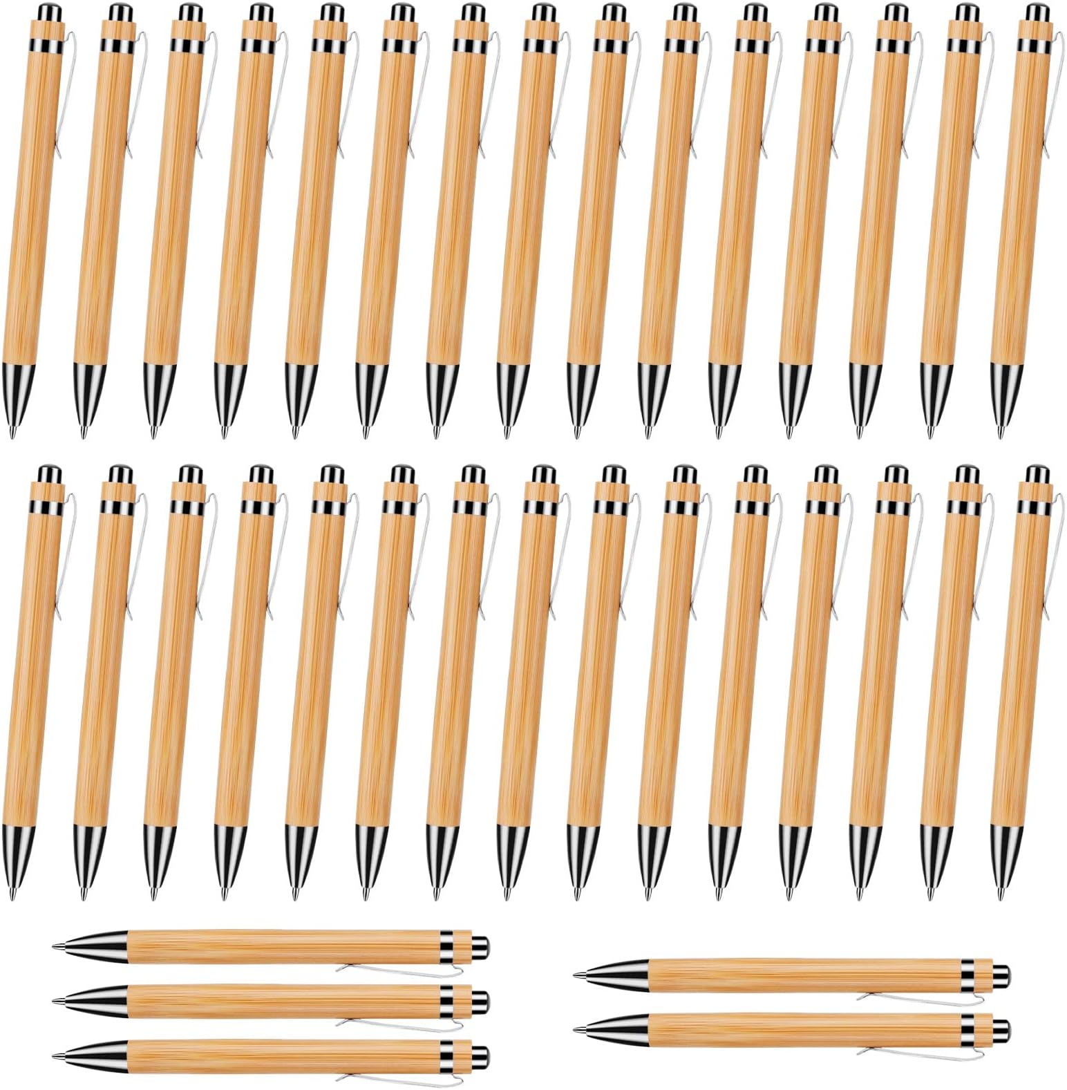 Lot De 30 Stylos à Bille En Bois Pour Cadeaux D'invités