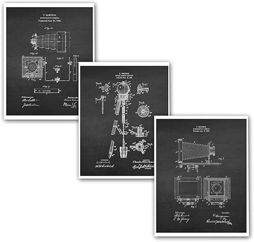 Miniatura 1 de Old Camera Patent Art set de 3 impresiones artísticas sin marco para fotógrafo, regalo