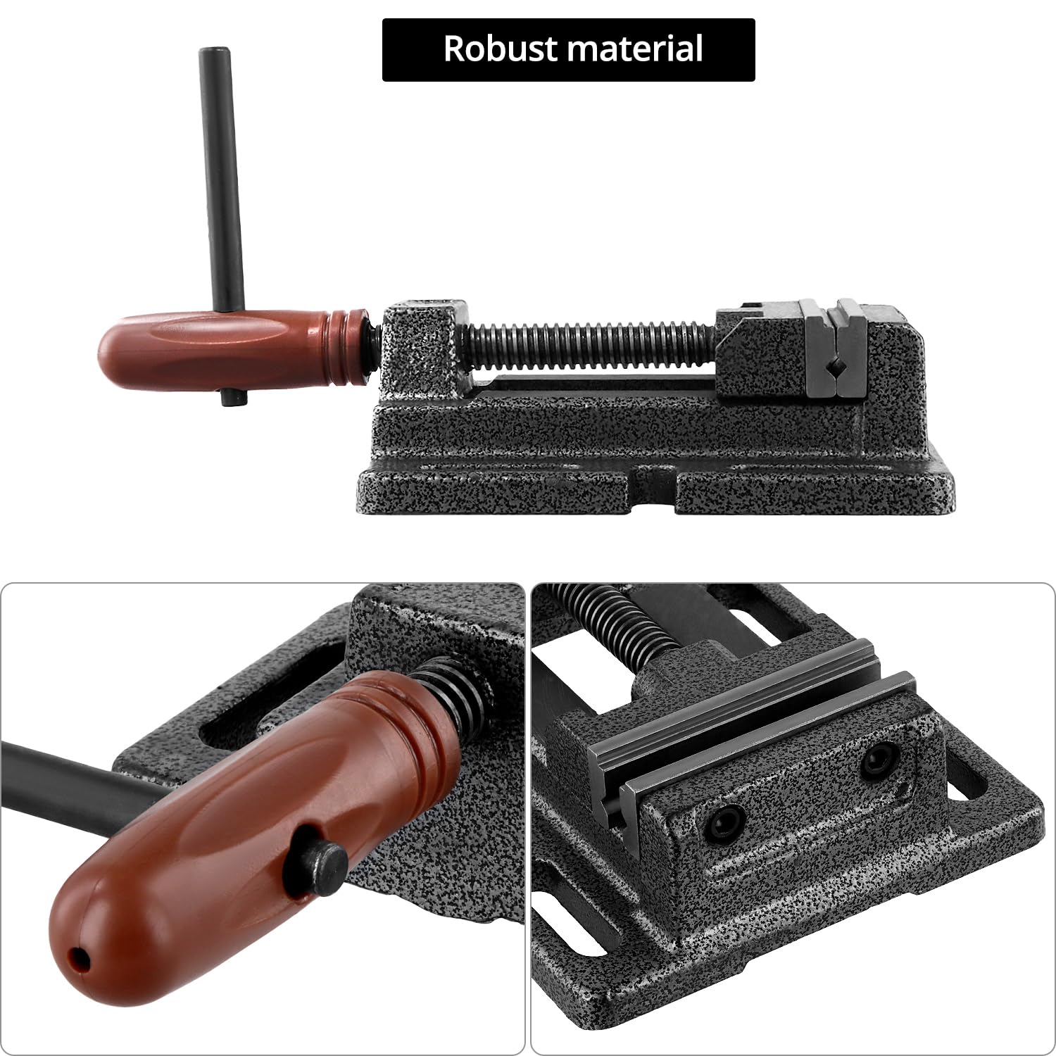 QWORK® Étau Perceuse Colonne, Étau Largeur de Mâchoire 80 mm, Machine