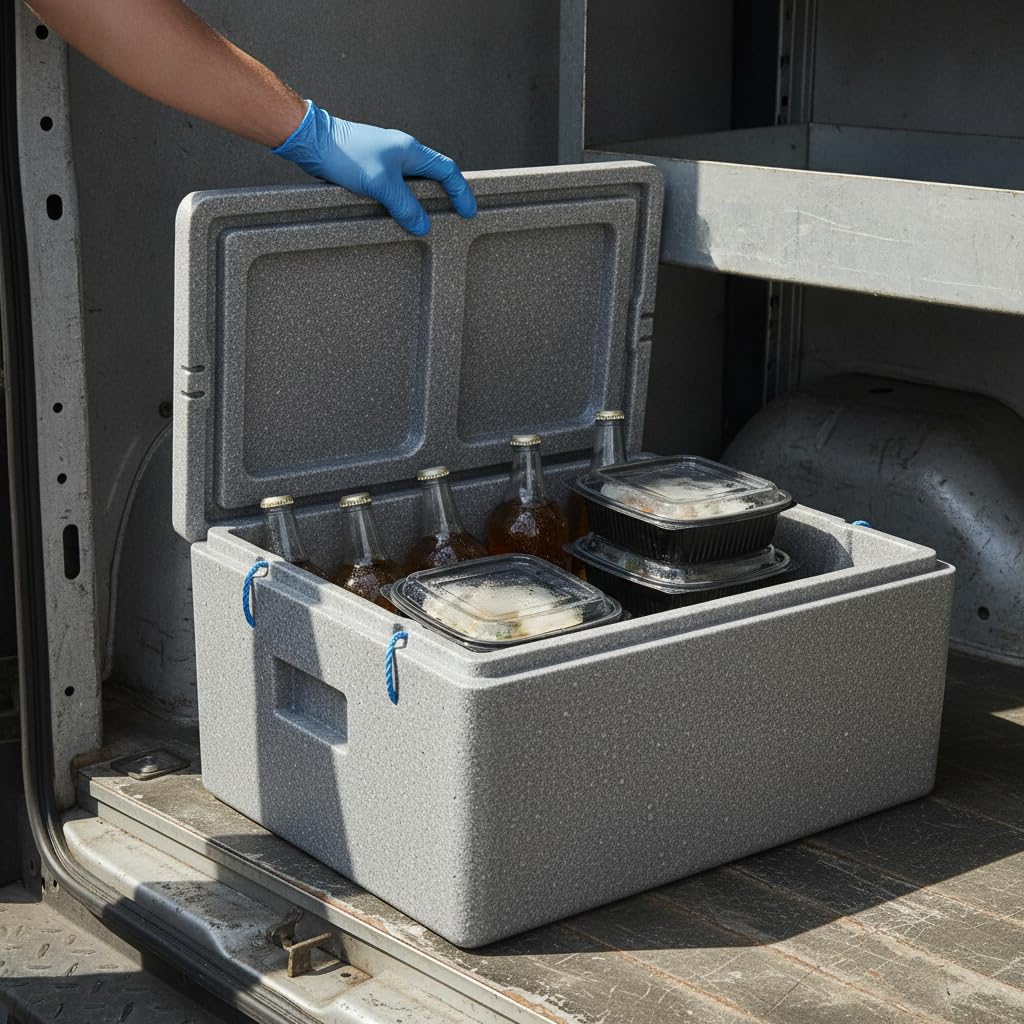 Glacière Restauration, Boîte Isotherme pour Transport Alimentaire et Traiteur, pour Le Camping