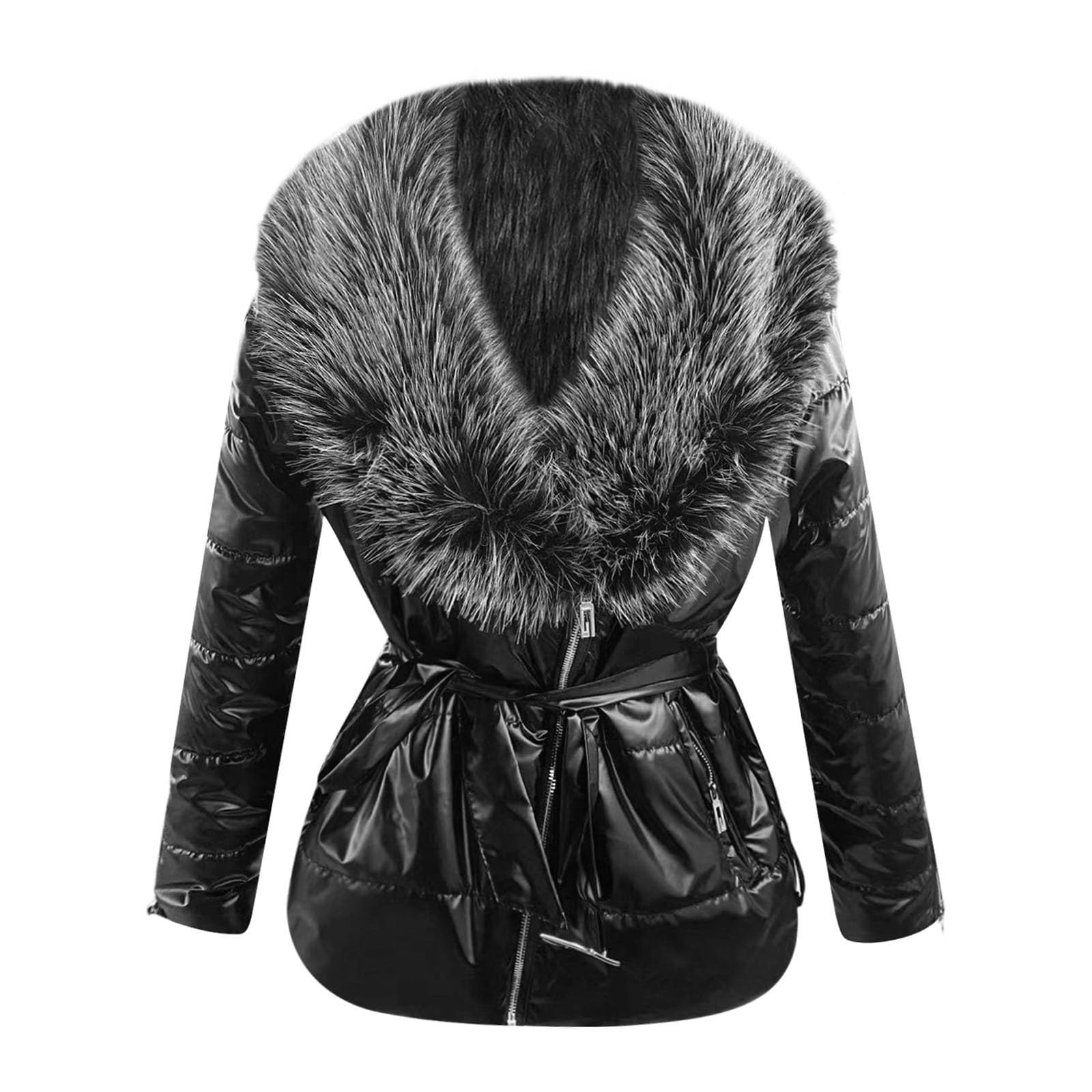 Chaqueta Mujer Invierno Abrigos De Cazadora Forro Polar，Chaqueta polar femenina con cremallera abrigo forrado térmico para otoño e invierno ropa casual ligera y cálida de cuello manga larga con bolsi