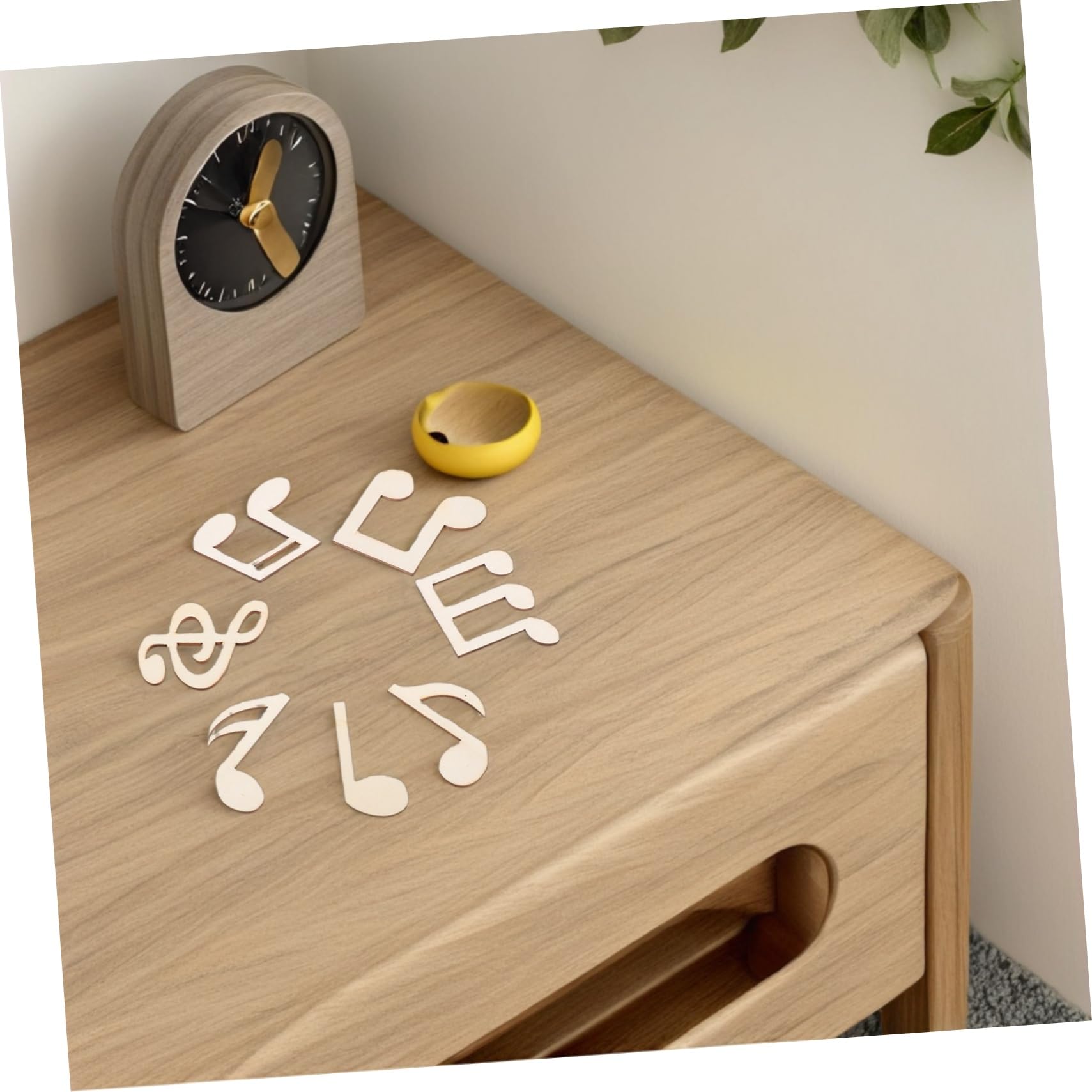 Cabilock 100piezas Notas Musicales de Madera sin Terminar Piezas para Manualidades Recortes de Madera para Proyectos de Arte Decoración del Hogar Suministros para Fiestas Infantiles