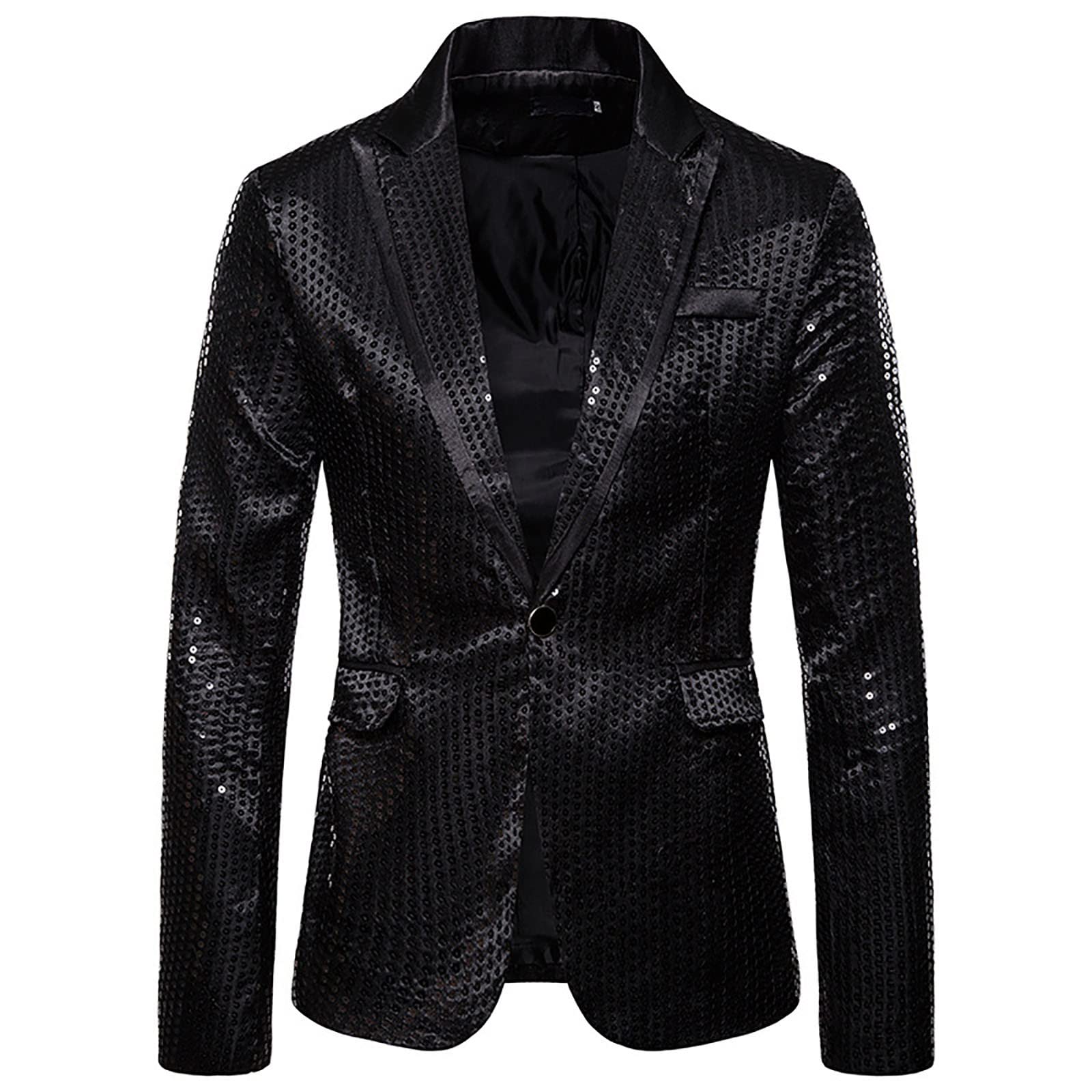 NUSGEAR 2023 Blazer hombre Traje lentejuelas Chaqueta Abrigo otoño invierno Botones Fiesta Elegant Manga Larga Casual Moda Original Blazer Slim fit Clásica Rompevientos Club Cómodo Outwear parka