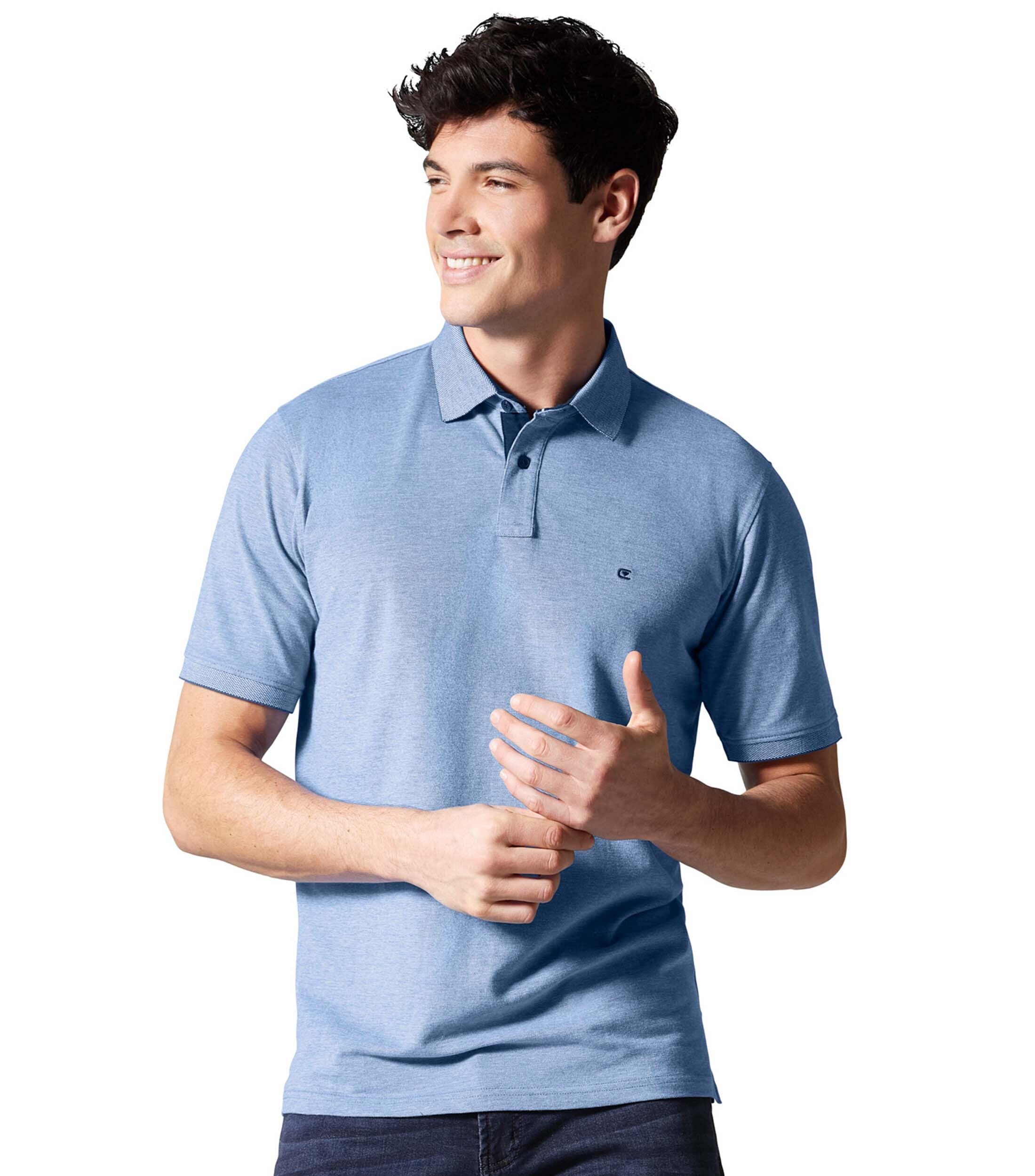 CASAMODA Polo Shirt Stretch Blue size 4XL