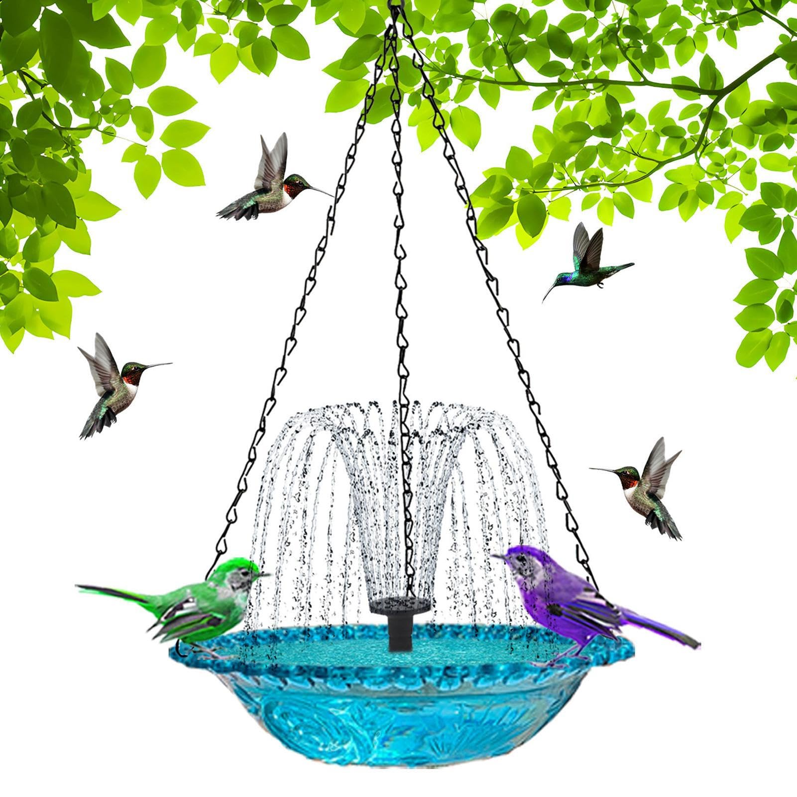 Bain d'oiseaux extérieur avec pompe solaire et bassin élégant