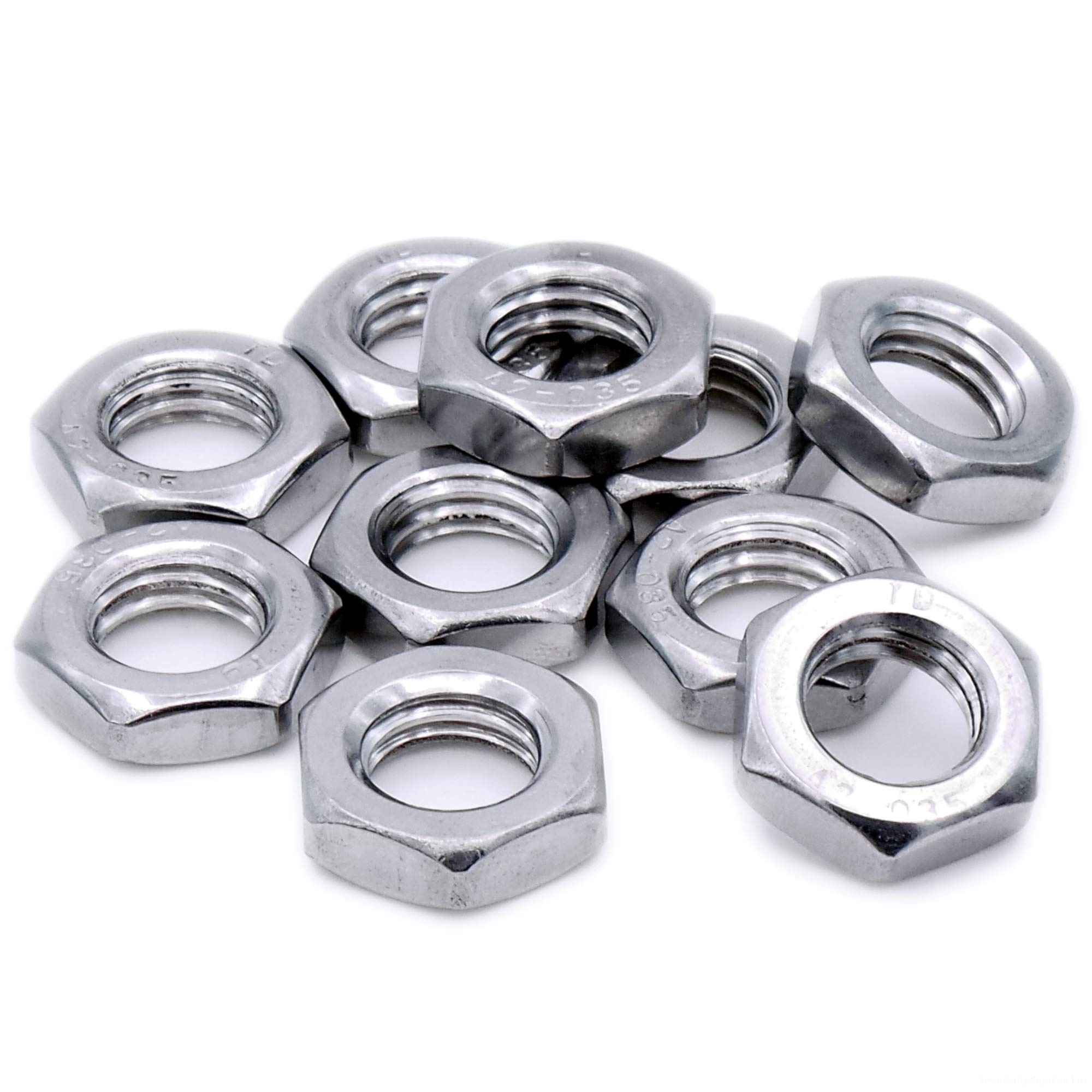 Singularity Supplies Silver M4 (4Mm) Half Lock Hex Nut - Stainless Steel (A2) (Pack Of 20)