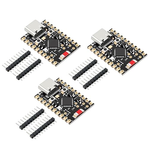 ESP32-C6 Mini Development Board ESP32 WiFi Bluetooth Board mit 32-Bit Prozessor 160 MHz Lauffrequenz USB Type-C ESP32 Entwicklungsplatine 2,4 GHz Wi-Fi kompatibel mit Arduino (3 Stück)
