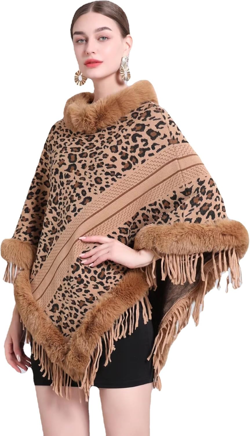 Cape Shawl Women's keep warm Knitted Pullover Sweater Cape