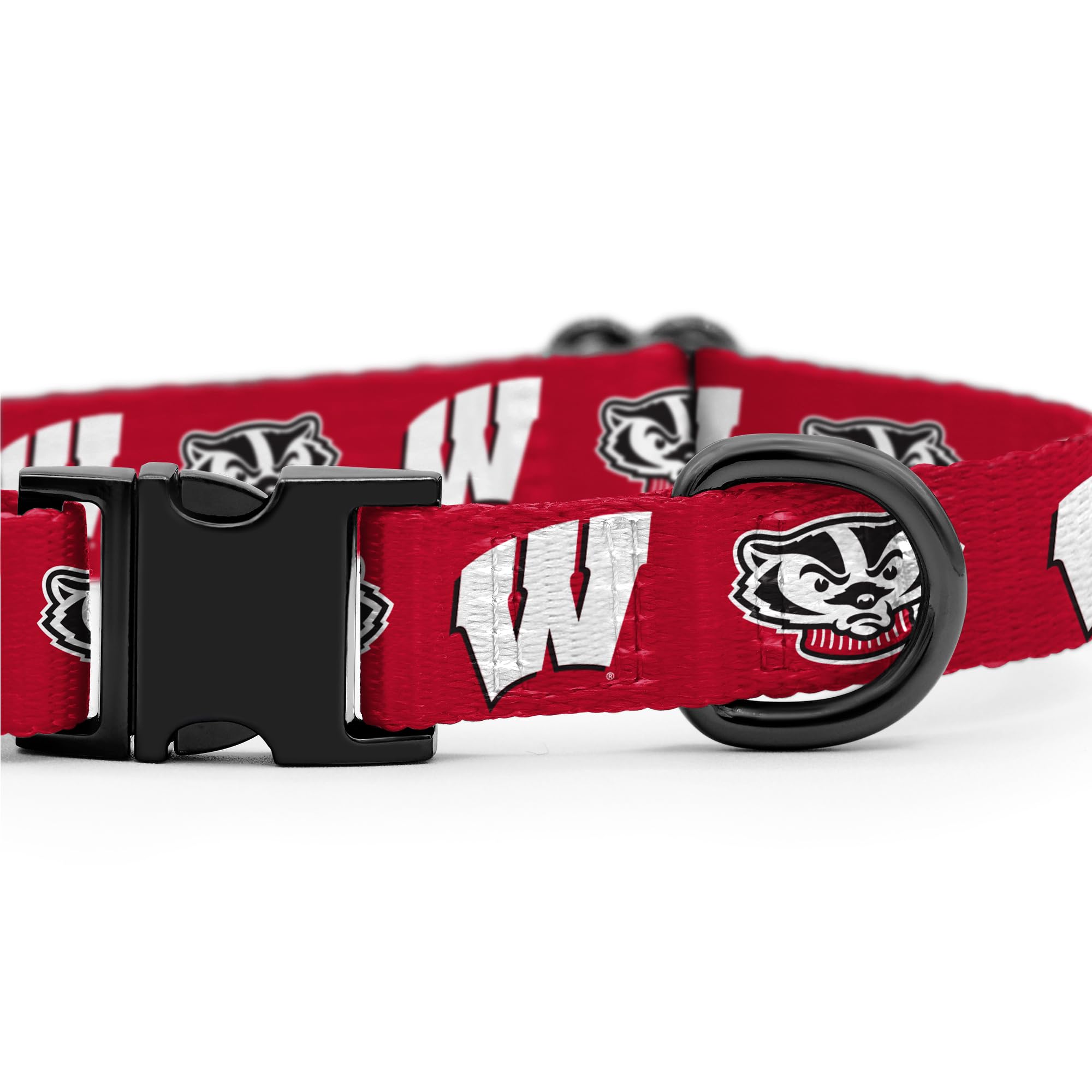 Wisconsin Badgers Collares y correas | Con licencia oficial | Se adapta a todas las mascotas (cuello grande)