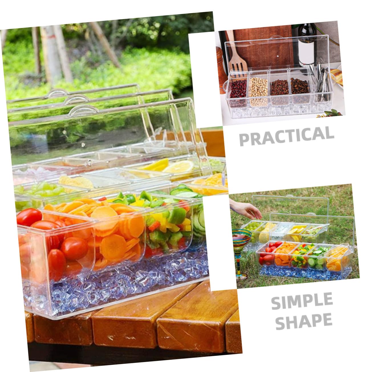 Contenitori per Spezie in Plastica Riutilizzabile Scatole per Cucina Contenitori per Condimenti Semplici Barattoli per Spezie Trasparenti con Coperchio Forniture da Cucina