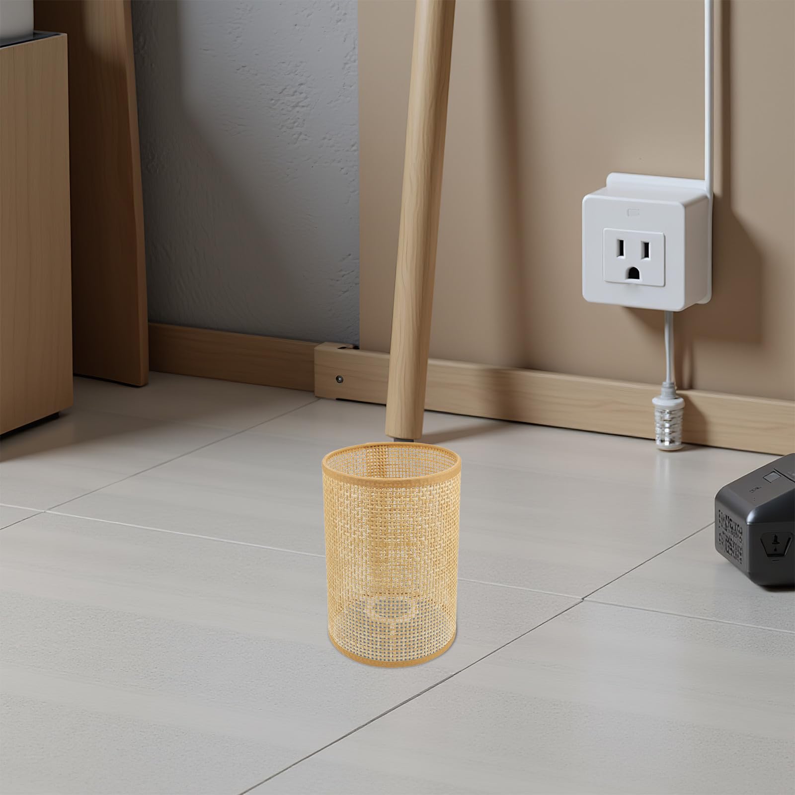 Holibanna Abat-Jour En Rotin Tissé Pour Lampe Sur Pied Et Plafonnier 8.07X5.51In Ombre De Lampe Rustique Polyvalente Pour Salon Salle De Bain Décoration Intérieure